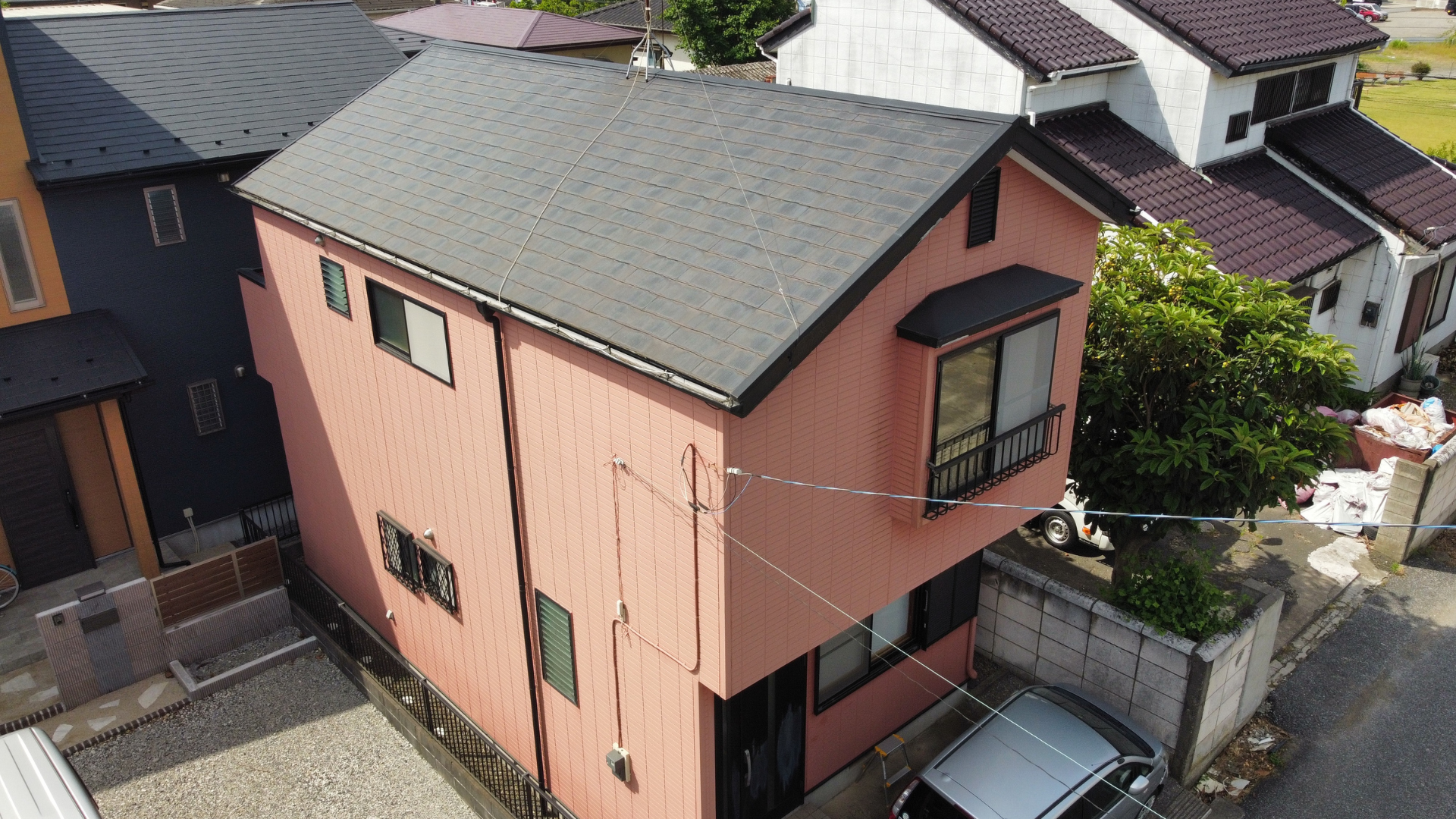 市原市白金S様邸 施工前ドローン