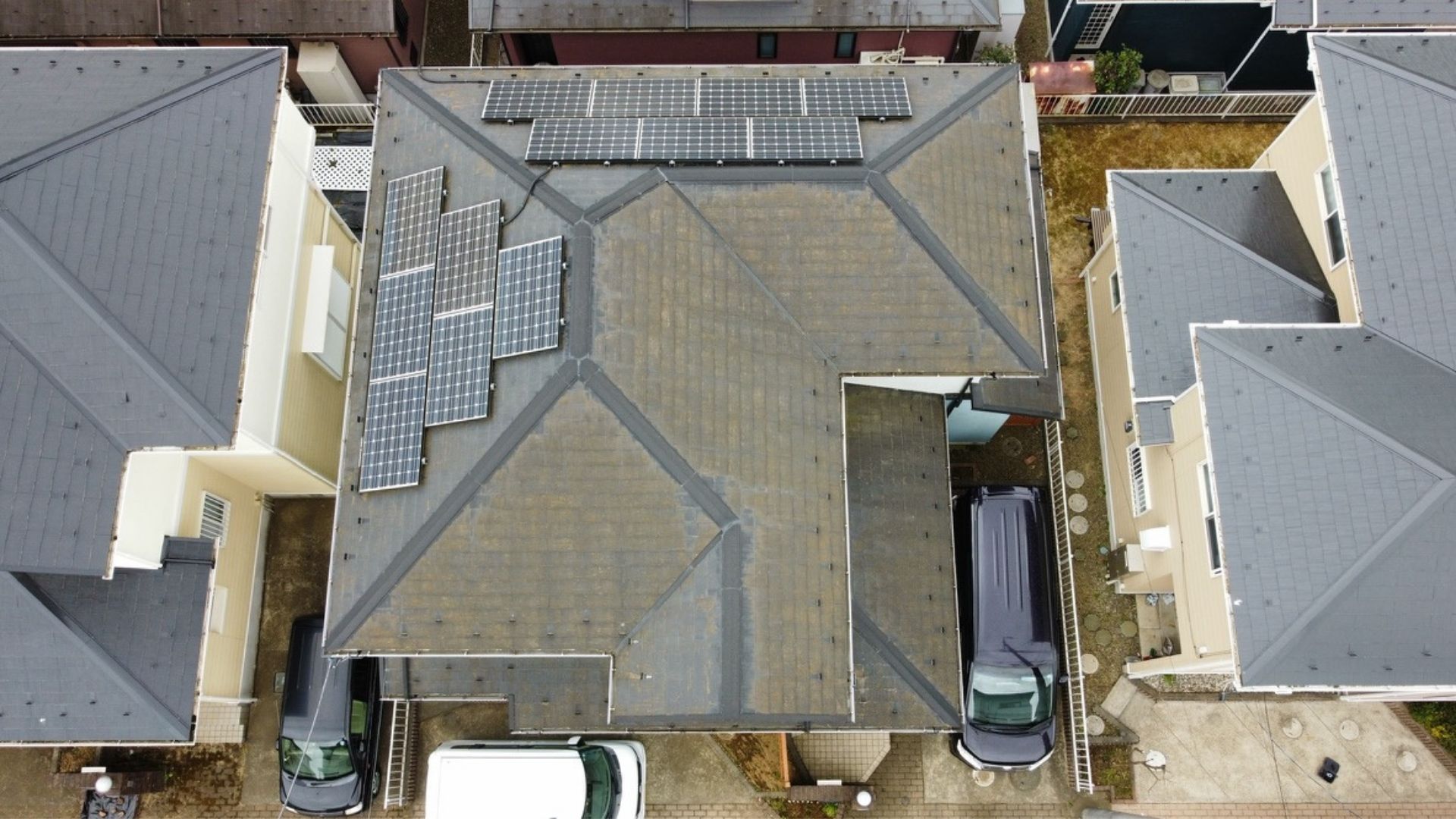 八街市榎戸学園台Y様邸　屋根ドローン施工前