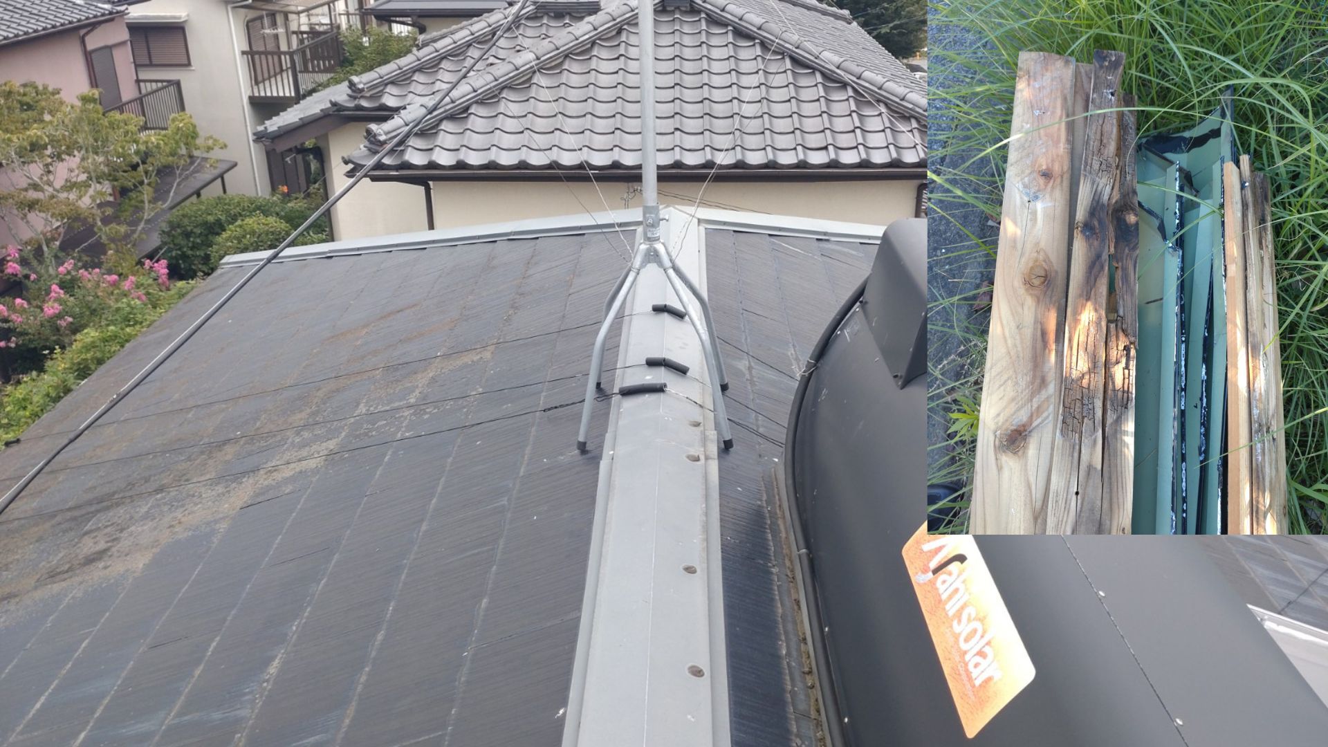 茂原市つつじ野　屋根棟板金　施工前