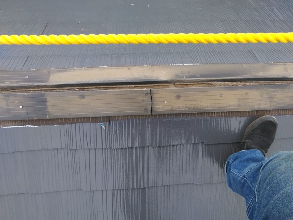 市原市五井　屋根修理　棟板金の貫板撤去